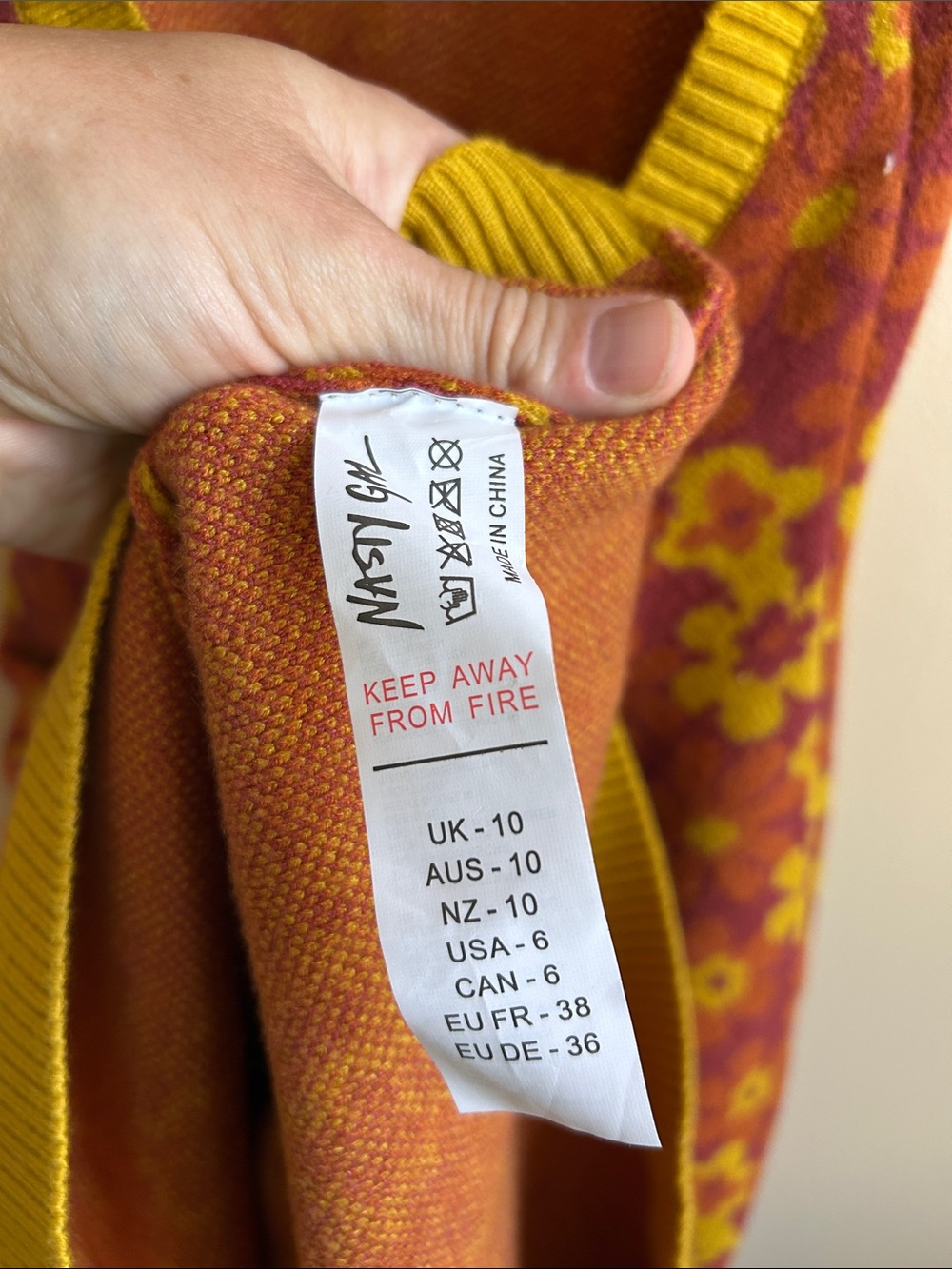 Nasty Gal Pink and Yellow Floral Halter Knit Dress - Picture 5 of 6